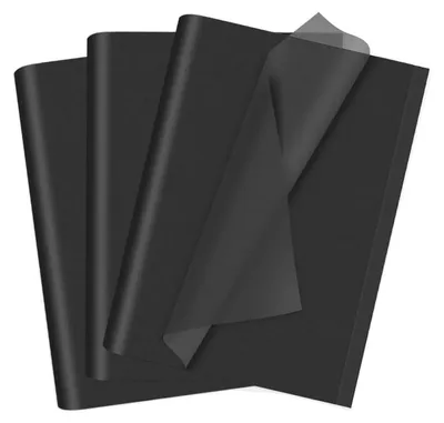 Produktbild von Schwarzes Seidenpapier 100 Blatt 35 x 50 cm Geschenkpapier Dekoration