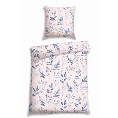 Zdjęcie produktu dla Komplet pościeli Schiesser Aimee | Renforcé | 100% bawełna ze zrównoważonej produkcji | 135x200cm + 80x80cm | Różowo-niebieski