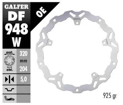 Produktbild von Vordere Bremsscheibe Für Ktm Rc 125 '22-'23 Rc 200 '22-23 Rc 390 '22'23 (Wave Fixed) (320X204X5Mm)