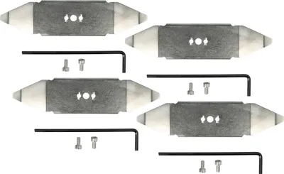 Produktbild von vhbw 4x Ersatz-Messer kompatibel mit Robomow 22AXDAAA619, 22AXDAAA619 H, 22AXBA-A619, 22AXBB-A619 Rasenmäher - Ersatzklinge Silber, Edelstahl