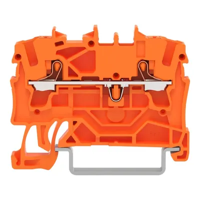 Immagine prodotto di Morsetto passante a 2 conduttori WAGO; con leva; 2,5 mm²; arancione 2202-1202