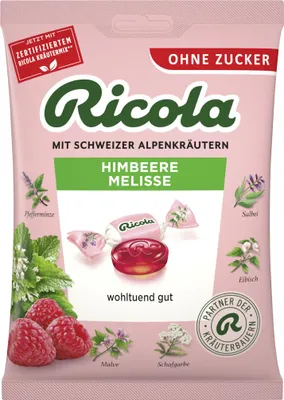 Image de Ricola o.Z.Sachet Framboise Mélisse Bonbons 75 g