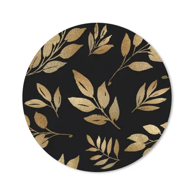 Produktbild von MuchoWow® Mauspad Mousepad Muster - Gold - Blätter 30x30 cm - Mousepads - Maus Mat - Pad - Mausunterlage - Tischunterlage - Schreibtischmatten