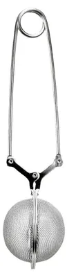 Tee- und Gewürzkugel-Zange, Edelstahl, 4,5 cm, silber