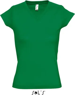 Produktbild von SOLs 11388 | Ladies V-Neck Moon Damen T-Shirt - Farbe: Kelly Green - Größe: M