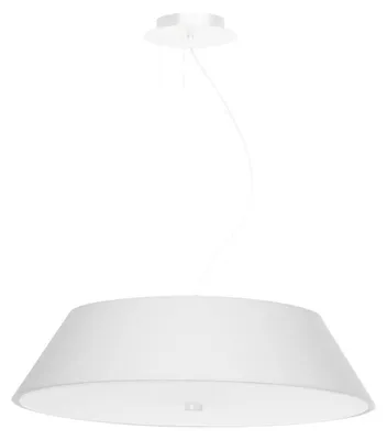 Immagine prodotto di Lampada a sospensione, bianco, tessuto, vetro, acciaio, H 110 cm