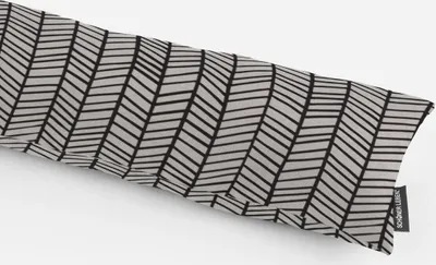Produktbild von SCHÖNER LEBEN. Zugluftstopper Fischgrätmuster abstrakt weiß schwarz Auswahl 130cm Länge