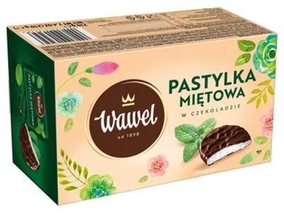Zdjęcie produktu dla Wawel Pastylka miętowa w czekoladzie 210g