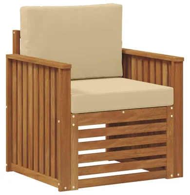 Produktbild von vidaXL Outdoor-Sofa Massives Akazienholz und Polyester Natur