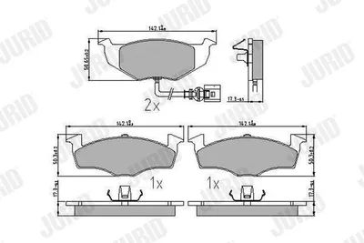 Produktbild von JURID Bremsbeläge Satz Vorne für VW POLO (9N) 573111J