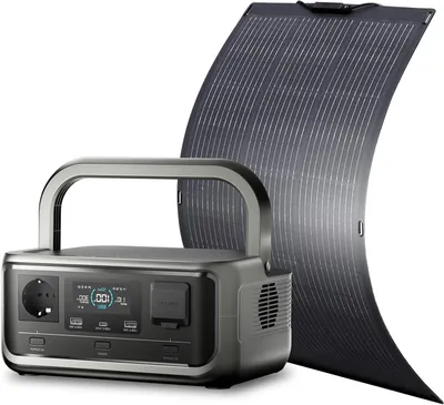 Image de Station d'alimentation portable - Générateur solaire mobile - Alimentation électrique pour activités de plein air - Batterie LiFePO4 - 256 Wh - Gris