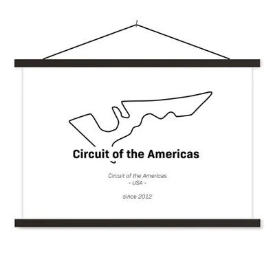 Produktbild von MuchoWow® Textilposter Formel 1 -Amerika -Rennstrecke 150x100 cm mit schwarzem Rahmen - Schlafzimmer