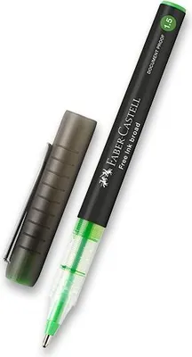 Image de FABER-CASTELL 348366 FABER-CASTELL Roller à encre libre gris 1,5 mm, Couleur de l'encre : vert, 1 pc.