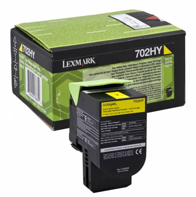 Obrázek produktu pro Lexmark 702HY R, 3000 str., Žlutá, 1 kusů