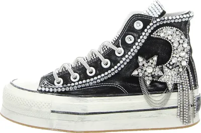 Zdjęcie produktu dla Nan-Ku platforma sznurowane buty damskie 31383330333535 Czarny 40 EU