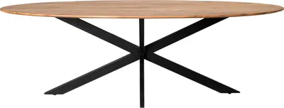 Produktbild von Tisch Oslo 110 x 240 x 76 cm Akazienholz Stahl Natur Schwarz