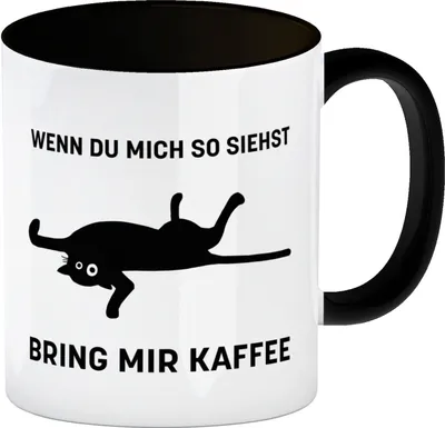 Produktbild von Bring mir Kaffee Kaffeetasse mit lustiger Katze