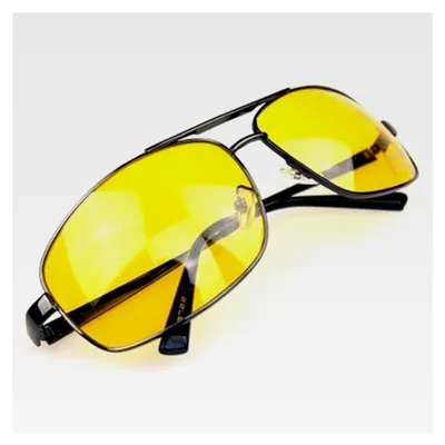 Produktbild von Polarisierte Nachtsichtbrille mit Metallrahmen und UV400-Schutz für Autofahrten