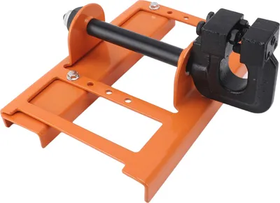Image de Guide de coupe vertical pour tronçonneuse, mini-guide de coupe portable pour tronçonneuse, guide de coupe pour les ouvriers du bâtiment et les menuisiers, orange