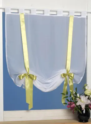Produktbild von Bistrogardine 100x160 cm grün Schlaufen Raffgardine halbtransparent