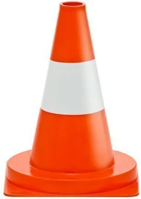 Produktbild von Wemas Verkehrsleitkegel PVC orange/weiß 320 mm