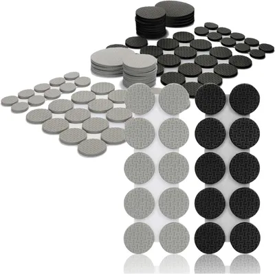 Produktbild von ® 100-teiliges Möbelgleiter Set - Selbstklebende Stuhlgleiter aus Gummischaum - Anti-Rutsch-Filzgleitern in verschiedenen Größen