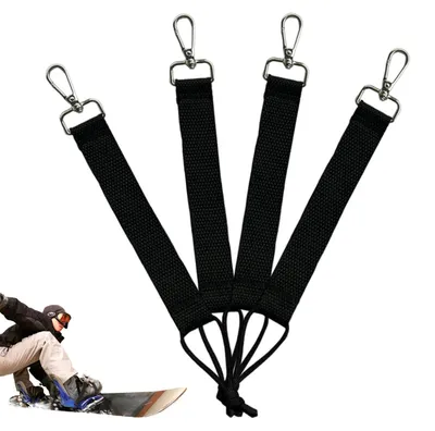 Imagen del producto de Juego de 4 correas de nailon portátiles para tablas de snowboard