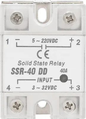 Obrázek produktu pro SSR-40 DD Polovodičové relé 40A 5-220VDC pro průmyslové automatizační procesy
