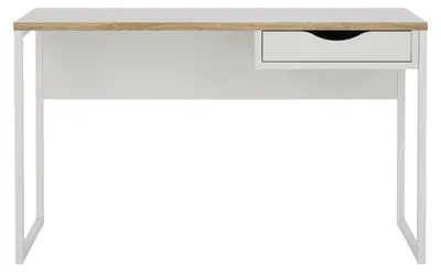 Zdjęcie produktu dla Biurko z 1 szufladą i metalowymi nogami, szerokość 130 cm - FUNKCJA