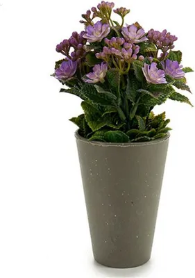 Obrázek produktu pro Šedý plastový květináč (13 x 21 x 13 cm)