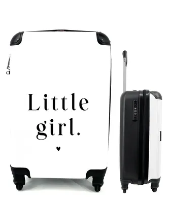 Produktbild von MuchoWow® Koffer Handgepäck Trolley Rollkoffer Kleine Reisekoffer mit 4 Rollen - Sprichwörter - Kleines Mädchen - Kinder - Zitate - Cabin Size < 55x40x23 cm & 55x40x20 cm - Kinderkoffer - Kabinenkoffer - Boardgepäck - Reise-Box - Reisekoffer - Reisegepäck - Koffer mit Bild - Trolley für Kinder