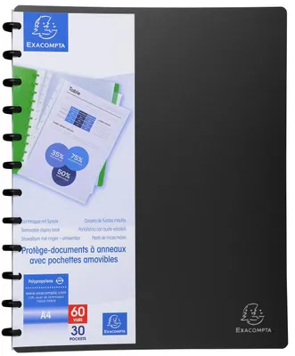 Produktbild von EXACOMPTA Sichtbuch DIN A4 30 Hüllen schwarz