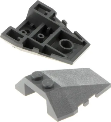 Immagine prodotto di 2x Mattoncini per tetto Lego 4x4x1 nuovo-grigio scuro a cuneo inclinato 4225873 48933