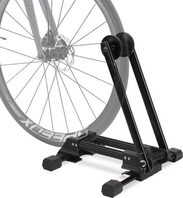 Produktbild von Bettizia 4 x Fahrradständer - für Vorderrad oder Hinterrad, Kohlenstoffstahl, schwarz, zusammenklappbar