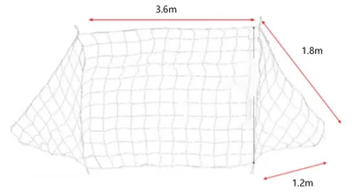 Produktbild von Fußballtor Ersatznetz, mehrgrößig, für Fußballtore, Netz für den Sport