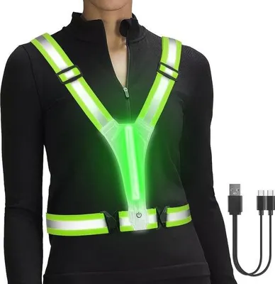 Produktbild von LED-Sicherheitsweste mit Reflektoren für Joggen und Radfahren
