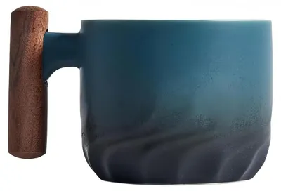Espressotassen aus Keramik mit Holzgriff, 70 ml, für Kaffee oder Tee