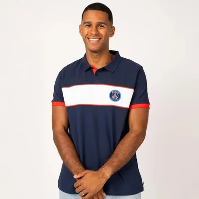 Produktbild von PSG Polo Stripe Herren - Größe S bis XXL - Polo Herren - Paris Saint-Germain
