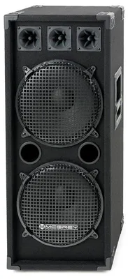 Produktbild von Lautsprecher DJ-2222, 1000 W, 2-Wege-Lautsprecher mit 2 × 12"-Subwoofer, schwarz