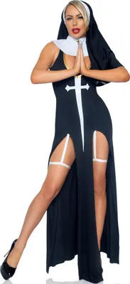 Immagine prodotto di Unchaste suora donne costume sexy in bianco e nero - M