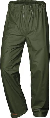 Produktbild von Uni PolyurethanRegenbundhose Profi – Regenhose Damen Herren Leichte Gummihose Winddicht Wasserdicht in Oliv Größe L