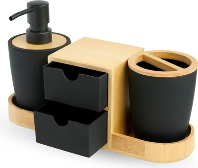 Produktbild von BUDDLEY Seifenspender Mattschwarz, 2er Set Seifenspender, Seifenpumpen, Seifenspender freistehend, Seifenspender Schwarz, Küche, Bad, Toilette, Seifen