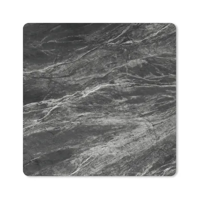 Produktbild von MuchoWow® Mauspad Mousepad Marmor - Stein - Schwarz - Weiß 30x30 cm - Mousepads - Maus Mat - Pad - Mausunterlage - Gaming