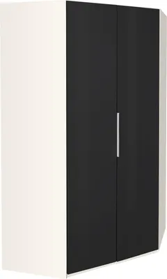 Immagine prodotto di Armadio ad angolo Armadio ad angolo Level 120x120cm bianco vetro grigio 2 ante