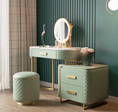 Produktbild von Schminktisch Design Tische Kosmetik Frisier Spiegel Konsole Schlafzimmer