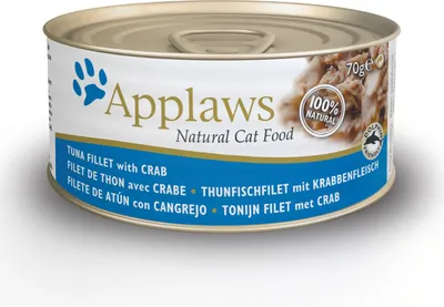 Produktbild von APPLAWS Tuna fillet with crab in broth - nassfutter für Katzen - 70g