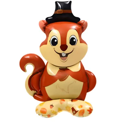 Produktbild von Folienballon Aufsteller 3D, Eichhörnchen mit Hut ca. 65*40 cm