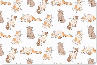 Produktbild von MuchoWow® Mauspad Mousepad Muster - Katze - Kätzchen - Jungen - Mädchen - Kinder - Kinder 27x18 cm - Mousepads - Maus Mat - Pad - Mausunterlage - Büroartikel - Desk Matten