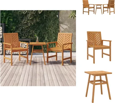Produktbild von vidaXL 3-tlg. Garten-Lounge-Set Massivholz Akazie -  Gartenmöbel-Sets