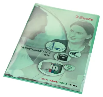 Produktbild von Leitz 41000055, PVC, Grün, A4, 0,15 mm, 220 mm, 313 mm